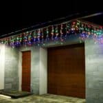 Ghirlanda luminoasa tip perdea 200 LED-uri, 8m, pentru interior/exterior, iluminare multicolora Mob360