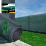 Plasa umbrire si intimitate pentru gard, 1.7m latime, 25m lungime, 140g densitate, verde Mob360 - imagine 2