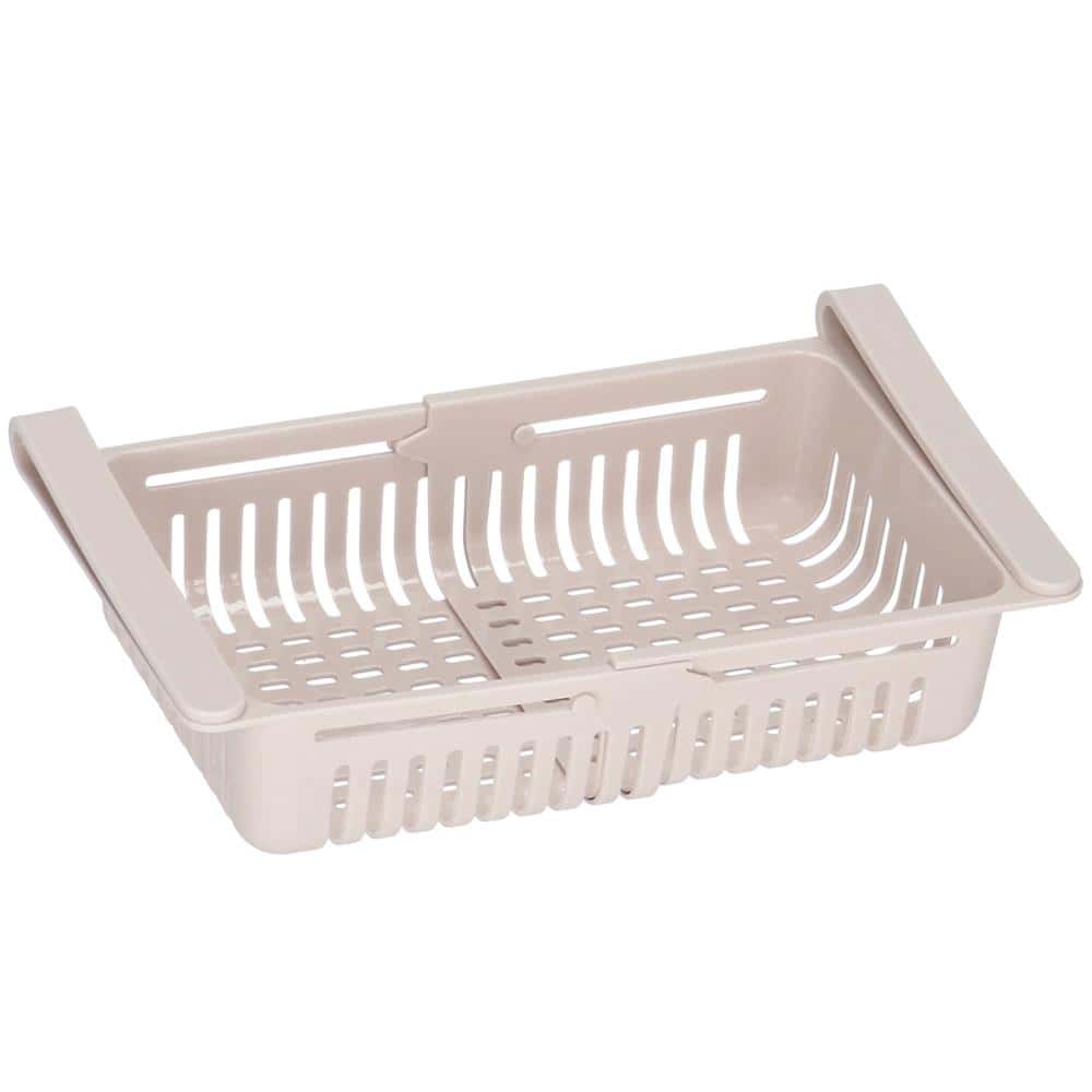 11-13 Organizator frigider, model cos extensibil, 16x28.5cm, crem Mob360 - imagine 1