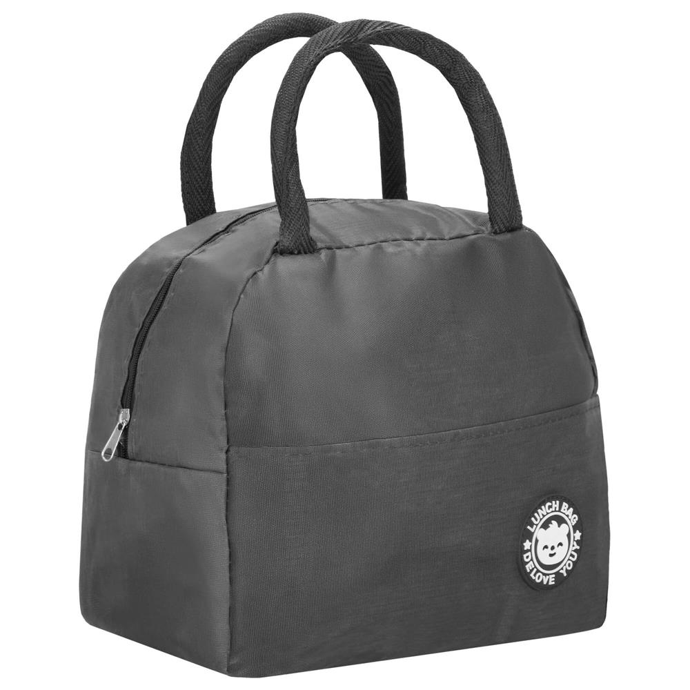 174815-cs0088-kosz-termiczny_M1 Geanta frigorifica cu izolatie termica pentru mancare, 21x10x23cm, gri Mob360 - imagine 1