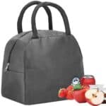 Geanta frigorifica cu izolatie termica pentru mancare, 21x10x23cm, gri Mob360 - imagine 7