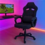 Scaun de birou ergonomic cu reglaj pe inaltime, functie de balans si perna lombara, 59x52x125 cm, negru Mob360 - imagine 9