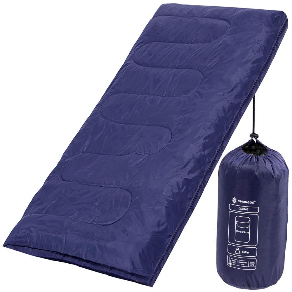 19-5 Sac de dormit, cu geanta de transport, 190x73cm, 10-25grade, culoare albastru inchis Mob360 - imagine 1
