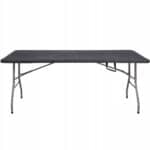 Masa dreptunghiulara pliabila multifunctionala, 1.8 m x 0.75 m x 0.75 m, neagra Mob360 - imagine 3