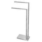 Suport metalic de baie pentru prosoape, cu 2 brate, 80 cm, argintiu cromat Mob360 - imagine 2