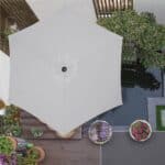 Umbrela terasa gradina, cu manivela si inclinare, diametru 260cm, gri Mob360 - imagine 4