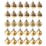 Set globuri de Craciun, 30 bucati, 3 modele, 3cm, auriu Mob360 - imagine 4
