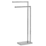 Suport metalic de baie pentru prosoape, cu 2 brate, 80 cm, argintiu cromat Mob360 - imagine 3