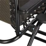 Sezlong pliabil cu parasolar si suport pahare, 77x110x175cm, maro Mob360 - imagine 4