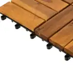 Dale din lemn de acacia, set 9 bucati, 30x30 cm, maro Mob360 - imagine 2