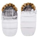 Sac iarna de bebelusi pentru carucior, marime universala, 90x45cm, gri Mob360 - imagine 8