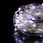 Instalatie lumina decorativa cu 100 LED-uri, 5m, cu alimentare pe baterii, iluminare alba Mob360 - imagine 5