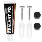 Cuier de baie pentru prosoape cu 2 sisteme instalare, aluminiu, 3 agatatori, 25x4cm, negru Mob360 - imagine 5