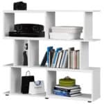 Etajera modulara cu 6 rafturi pentru depozitare, PAL laminat 16 mm, 120x28x108 cm, alb Mob360 - imagine 5