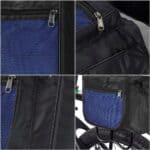 Geanta portbagaj bicicleta dubla, buzunare laterale, 32x30x28cm, negru albastru reflectorizant, 15 litri Mob360 - imagine 2