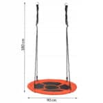 Leagan tip cuib G-Line, 100cm, inaltime reglabila, 150 kg, Portocaliu Negru Mob360 - imagine 6