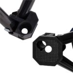 Scaun pliabil camping sau pescuit Premium, cu suport pahar, crem si negru Mob360 - imagine 6