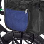 Geanta portbagaj bicicleta dubla, buzunare laterale, 32x30x28cm, negru albastru reflectorizant, 15 litri Mob360 - imagine 4