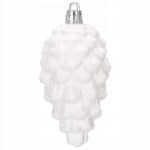 Set globuri si decoratiuni de Craciun, 72 piese, diverse dimensiuni, alb Mob360 - imagine 7