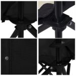 Scaun pliabil camping sau pescuit Premium, cu suport pahar, crem si negru Mob360 - imagine 7