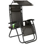 Sezlong pliabil cu parasolar si suport pahare, 77x110x175cm, maro Mob360 - imagine 8