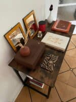 VASAGLE Birou cu cadru din otel, 50x100x75 cm, industrial, maro Mob360 - imagine 8