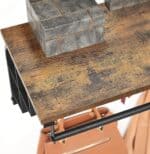 VASAGLE Cuier de perete cu raft de depozitare, 5 carlige, 30x80x27 cm, maro rustic Mob360 - imagine 8