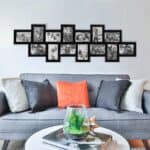 Rama foto de perete, colaj de 14 fotografii, 36x118cm, negru Mob360 - imagine 8