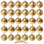 Set globuri de Craciun, 30 bucati, 3 modele, 3cm, auriu Mob360 - imagine 9
