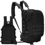 Rucsac militar pentru drumetie, impermeabil, compartimentat, 35L, negru Mob360 - imagine 9