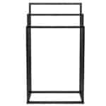 Suport metalic de baie pentru prosoape, cu 3 standuri, 84 cm, negru Mob360 - imagine 9
