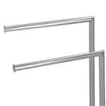 Suport metalic de baie pentru prosoape, cu 2 brate, 80 cm, argintiu cromat Mob360 - imagine 8