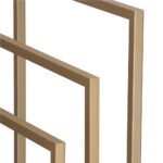 Suport metalic de baie pentru prosoape, cu 3 standuri, 86 cm, auriu mat Mob360 - imagine 9