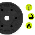 Disc greutate haltera, 2,5 kg, umplutura bitumica, invelist PP, 29 mm, negru Mob360 - imagine 5