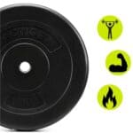 Disc greutate haltera 15 kg, 31 mm, compozit bitumic, PP, 37x7 cm, negru Mob360 - imagine 5