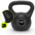 Kettlebell 2 kg, bitum cu invelis rezistent ABS, 19x16 cm, negru Mob360 - imagine 9