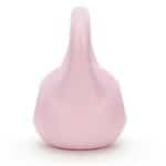 Kettlebell 4 kg, bitum cu invelis rezistent ABS, 18x21 cm, roz Mob360 - imagine 4