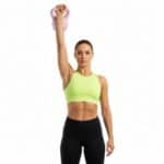 Kettlebell 4 kg, bitum cu invelis rezistent ABS, 18x21 cm, roz Mob360 - imagine 5