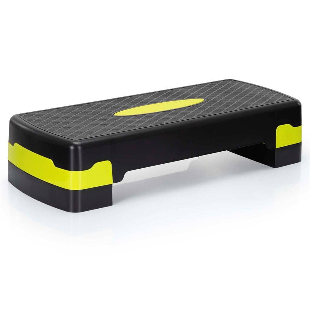 ACT0039-6 Stepper aerobic, ajustabil in 2 trepte, antiderapant, maxim 350 kg, 68x29x15 cm, negru si verde Mob360 - imagine 1