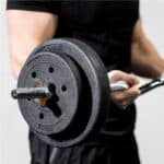 Disc greutate haltera, 5 kg, umplutura bitumica, invelist PP, 29 mm, negru Mob360 - imagine 5