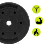 Disc greutate haltera, 5 kg, umplutura bitumica, invelist PP, 29 mm, negru Mob360 - imagine 6