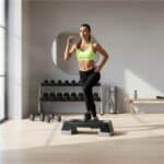 Step aerobic fitness reglabil 2 niveluri, PP, maxim 350 kg, 73x29x18 cm, negru gri Mob360 - imagine 3