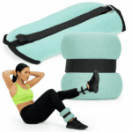 Greutati pentru incheietura mainii si glezna 2x1,5 kg, neopren si nisip fier, 28x13 cm, verde menta Mob360 - imagine 3