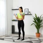 Set gantere hex 2x1 kg, bitum cu invelis rezistent PP, albastru deschis Mob360 - imagine 5