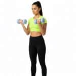 Set gantere hex 2x1 kg, bitum cu invelis rezistent PP, albastru deschis Mob360 - imagine 6