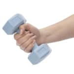 Set gantere hex 2x1 kg, bitum cu invelis rezistent PP, albastru deschis Mob360 - imagine 8