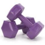 Set gantere hex 2x2 kg, bitum cu invelis rezistent PP, mov Mob360