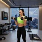 Set gantere hex 2x5 kg, bitum cu invelis rezistent PP, negru Mob360 - imagine 2