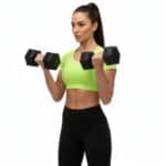 Set gantere hex 2x5 kg, bitum cu invelis rezistent PP, negru Mob360 - imagine 4