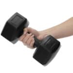 Set gantere hex 2x5 kg, bitum cu invelis rezistent PP, negru Mob360 - imagine 6